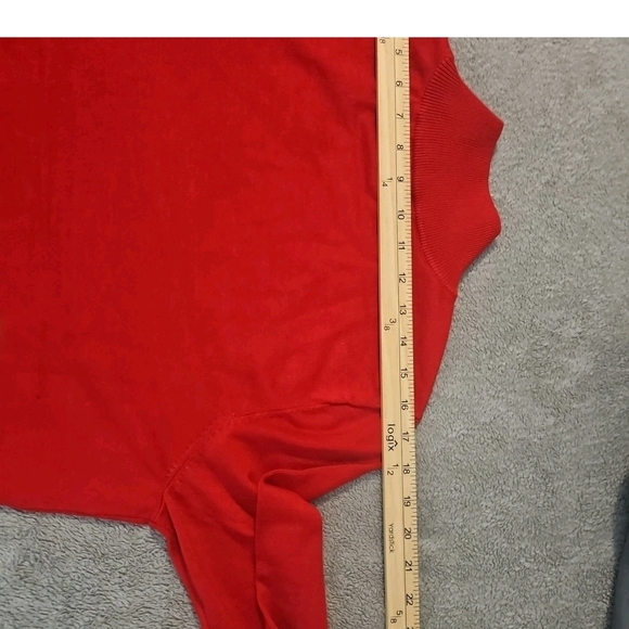 Calvin Klein Women L Red Gold Button NWT Retro Y2k Boho Cottage Holiday[1C] - Picture 6 of 10